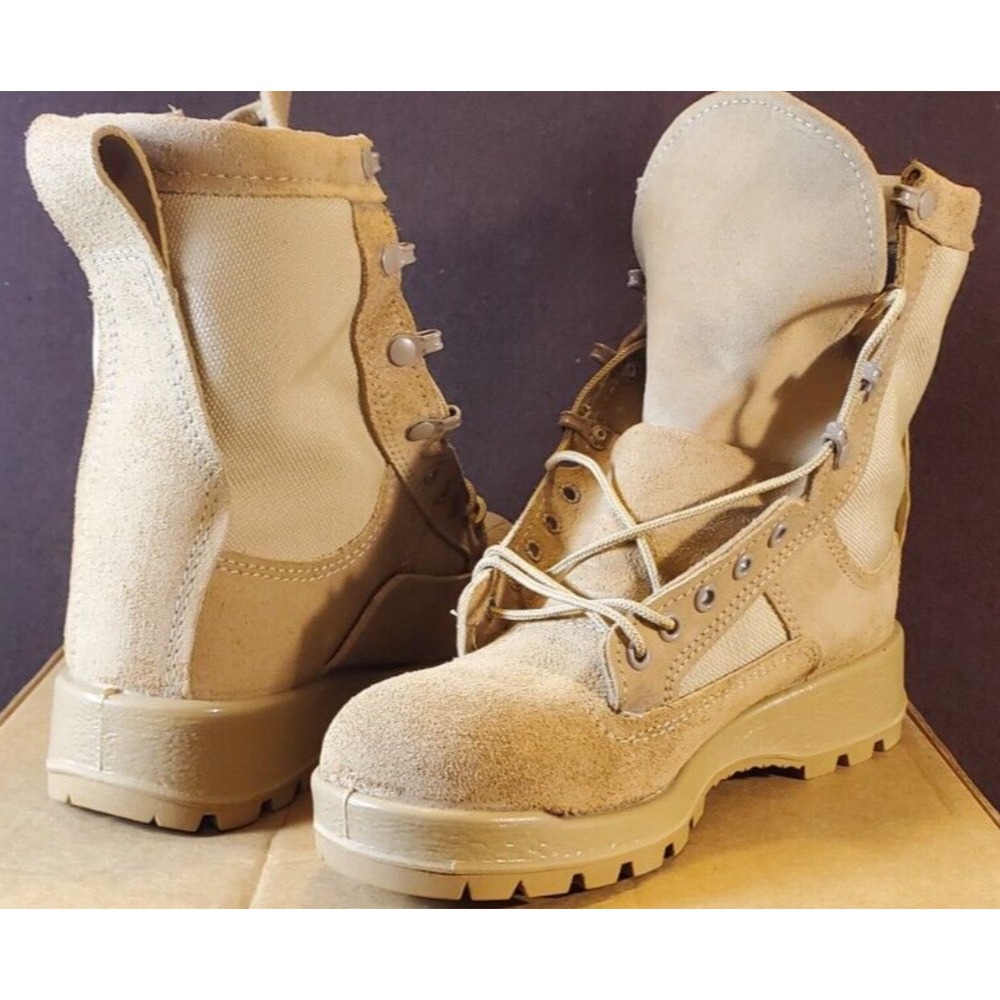 Bates Tactical Combat Boots Vibram Sole Tan Mens 5 R - Picture 5 of 5